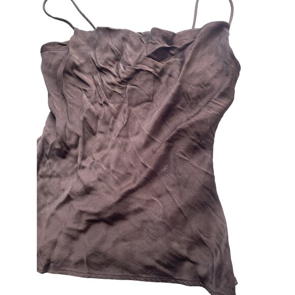 Zara Basic women's Small S SM Brown Spaghetti Strap Tank Top - Picture 7 of 8